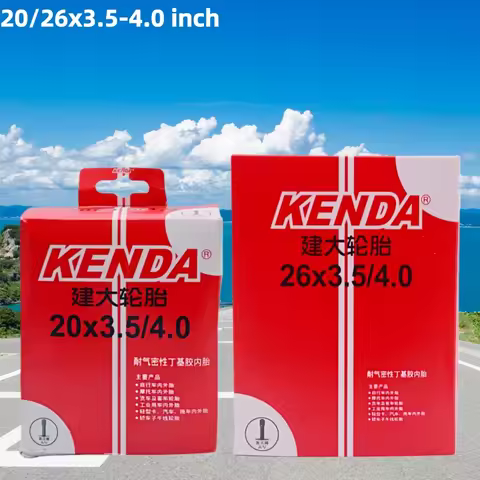 KENDA 20/26inch Fat Bicycle Tubes 20/26x3.5-4.0 For Electric Fat Bike Snow Beach Bicycle Tire