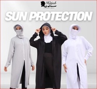 A-8991 Jaket Climacool Long Sun Protection Wanita Dewasa Olahraga Senam Yoga Premium / Jaket Resleti