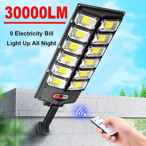 8000W/4000W/2000W/500W Solar Led Light Outdoor Powerful Outdoor Solar Lamp Remote Control Flood Ligh