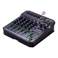 T6 Portable 6-Channel Sound Card Mixing Console Audio Mixer Built-in 16 DSP 48V Phantom power Supports BT Connection MP3 Player Recording Function 5V power Supply for DJ  [ppday]