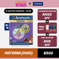 ANMUM Materna, Low Fat Less Sweet Pregnancy Milk, Chocolate, 650g