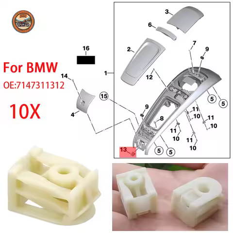 10Pcs Car Fender Clips Front And Rear Fender Liner C-shaped Clip Plastic 07147311312 For BMW X1 X5 X