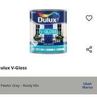 CAT MINYAK DULUX V-GLOSS Pewter Grey 40698 (0,8L)