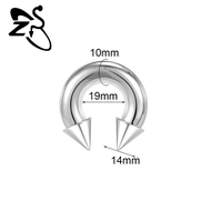 1 PC Stainless Steel Septum Rings Large Gauge Ear Expanders Cartilage Earrings 00/0/2/4/6/8G Silver 