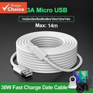 1M-14M Overlength Micro Usb Cable For Cable Power Camera Monitor Mobile Phone Driving Recorder Proje