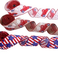 New10American Independence Day ribbon decoration gift box packaging, ribbon streamers, festive atmos