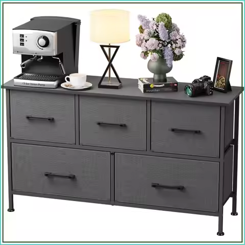 Storage Organizer 5-Drawer PayLessHere 5-Drawer Fabric Storage Organizer Extra Wide Sturdy Dresser f
