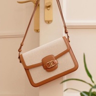 J.ESTINA Alto Canvas Medium Size Shoulder Cross Canvas Bag Tan Color, Shin Ye-eun's Pick / from Seou