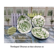 Piring Seng Blurik Piring Enamel Lurik Piring Makan Jadul