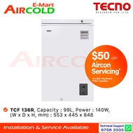 Tecno Chest Freezer with Digital Control 99L TCF 136R | TCF136R