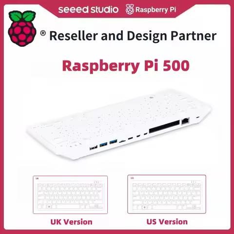 Original Raspberry Pi 500 Keyboard Computer Laptop -US & UK & EU Version Desktop kit,2.4GHz quad-cor