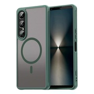 For Sony Xperia 1 VII Phone Case Magnetic Shockproof Matte PC+TPU Back Phone Cover For SONY Xperia 1