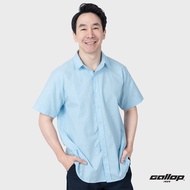 GALLOP : OXFORD CASUAL SHIRT เสื้อเชิ๊ตแขนสั้น รุ่น GW9029 สี Sky Blue - ฟ้า