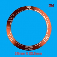 38mm Red watch aluminum bezel insert fit 40mm SUB watches skx