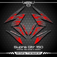 TRANSPARENT STRIPING SUPRA GTR 150 SKU 1 STICKER CLEAR STICKER HONDA SUPRA GTR 150 NEW WINNER 2016 R