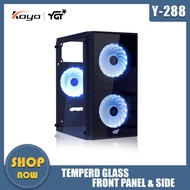 YGT Y-288 Tempered Glass Gaming PC/ Desktop Case  M-ATX / MINI-ITX