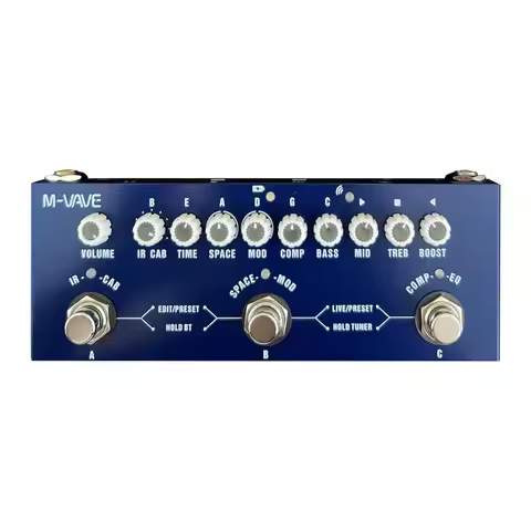 M-VAVE Cube BABY Rechargeable Multi Effects Pedal for Electric Bass Guitar Recording Audio Interface