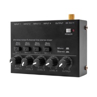 [Ship in 24h] Ultra Low Noise 4 Channel Line Stereo Mixer Input 1 Output DC 5V Portable Mini Audio M
