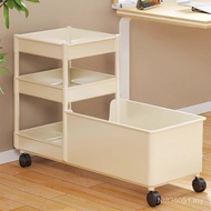 Work Position Shelf Bag with Storage Wheel Cabinet Small Trolley Under Desk Multi-Layer School Bag f