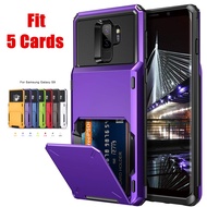 Casing Samsung Galaxy Note 9 8 S9 Plus S9+ S7 Edge Case Flip Card Slots Business Armor Case For Samsung Note9 S9plus Cover For Galaxy S9+