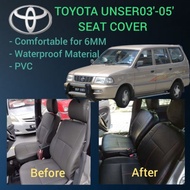 TOYOTA UNSER 2003-2005 SEAT COVER (3mm and 6mm) waterproof material and comfortable