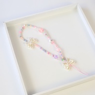 Raimondo Strap HP DIY Dekorasi Tas Headset Aksesori Rantai Ponsel Manik-manik Hati Pendek Kreatif Un