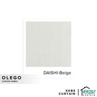 KKBS CURTAIN Olego-Daishi Curtain Fabric 126'' Cut by Meter (Beige)