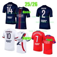 25/26 PSG O.DEMBELE soccer clothes 25/26 par-is-Home Away Home Jerseys D.DOUE KVARATSKHELIA O.DEMBEL
