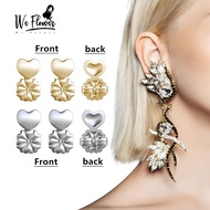 We Flower s925 Silver Gold Hypoallergenic Earring Backs for Droopy Ears Adjustable Heavy Earring Lifting Support