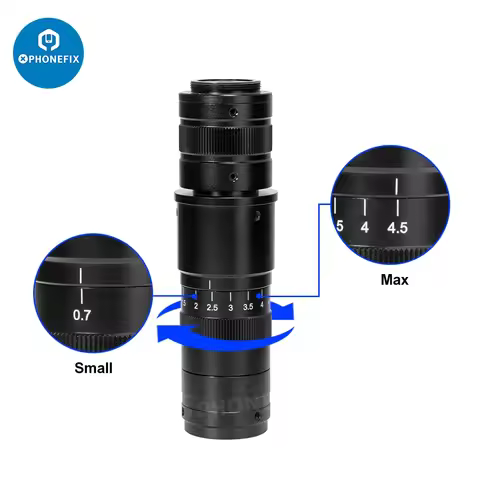 HDMI VGA USB Industrial Digital Video Microscope Camera Monocular 0.7X~4.5X Zoom C-Mount Lens For PC