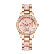 Jam Tangan Wanita Alexandre Christie Multifunction AC 2932 BFBRGPNPN2 Light Pink Dial Rose Gold Dual