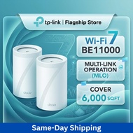 TP-Link BE11000 WiFi 7 Tri-Band Whole Home AI-Driven Mesh WiFi Router with HomeShield Deco BE65 (1 /