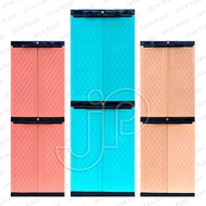 Lemari Baju Plastik 4 Susun Tingkat Rak Gantung Mini Baju Pakaian Serbaguna Cermin Full Kunci Murah