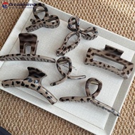 DREAMFOREST Elegant Large Shark Hair Clips For Women Strong Hold Non Slip Acrylic Leopard Polka Dot 