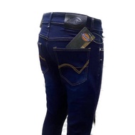 （A Happy046）☑♤COD Dickies กางเกงยีนส์สีน้ำเงินเข้มกางเกงยีนส์ยืดผอมสำหรับผู้ชาย