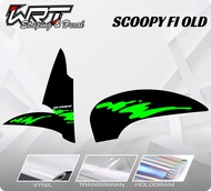 Striping Scoopy FI Old-Stiker Decal Scoopy FI Lama 2013-2016 Simpel Retro (Sudah Terpotong)