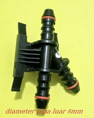 sambungan selang bensin cabang 3 universal mobil 8mm