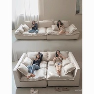 Luxury Small Apartment Simply Sailing Row Fabric Living Room Sofa Cream baxter Extremely French Styl