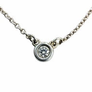 全新☆TIFFANY&Co. Tiffany Elsa Peretti 鑽石項鍊，單鑽吊墜，AG925純銀，重1.5克，女士款，附贈盒子和防塵袋