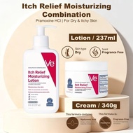 【100%Original】cerave-Itc-h relief Moisturizing Lotion 237ml＆Moisturizing Cream with 1% Pramoxine HCl