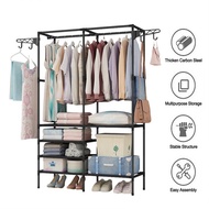 (HJS) Minimalist Modern Cloth Wardrobe /Storage Rack l Almari Pakaian.
