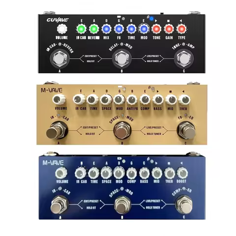 M-vave Cube BABY Multi Effects Pedal for Electric Guitar/Bass/Acoustic Guitar 8 IR Cabinets Simulati