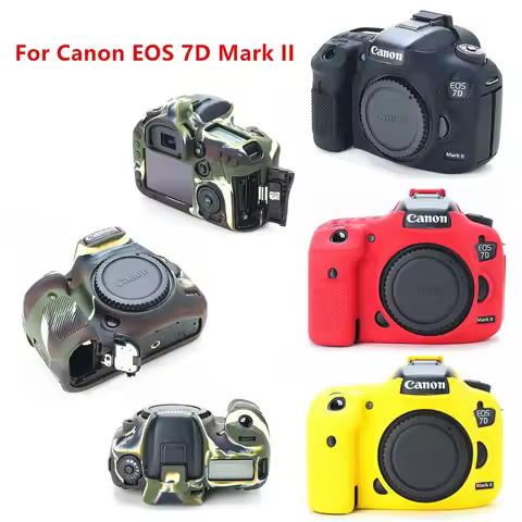 Silicone Case Skin Cover For Canon EOS R 6D 7D 5D Mark II III IV 200D 70D 80D 750D 4000D 5D4 SL2 T10