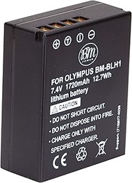 BM Premium Fully Decoded BL-H1 Battery for Olympus OM-D E-M1 Mark II, OM-D E-M1 Mark III, OM-D E-M1X, BCH-1, HLD-9 Cameras