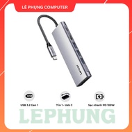 Lexar H31 LPAH31N-RNNG 7-in-1 USB Type-C Hub | Power Delivery upto 100W | HDMI 2.0 output 60z |