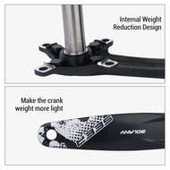 Integrated Crankset  Round Chainring Set 34T Positive Negative Tooth Stable Gear Shifting Aluminum A