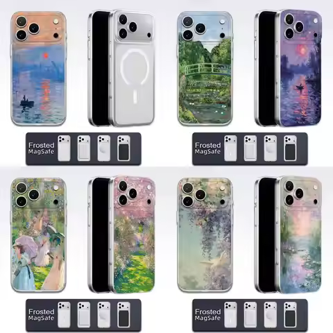 C-Claude Monet Garden Paint Phone Case For iPhone 17,16,15,14,13,12,11,Pro,Max,Plus,E,Air,Mini Magsa