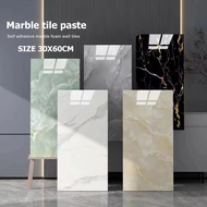 30x60cm Kitchen Wall Sticker Paper Dinding Bathroom Wallpaper Waterproof Mable Tile Sticker Mozek Di