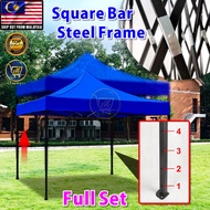 PlatMart - [READY STOCK] 6x6, 8x8,10x10 Feet Square Bar Premium Quality Foldable Canopy Tent, Kanopi Khemah Pasar Malam
