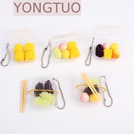 YONGTUO Mini Fast Food Box Keychain, Plastic Fast Food Box Simulation Fast Food Box Keychain, Unique